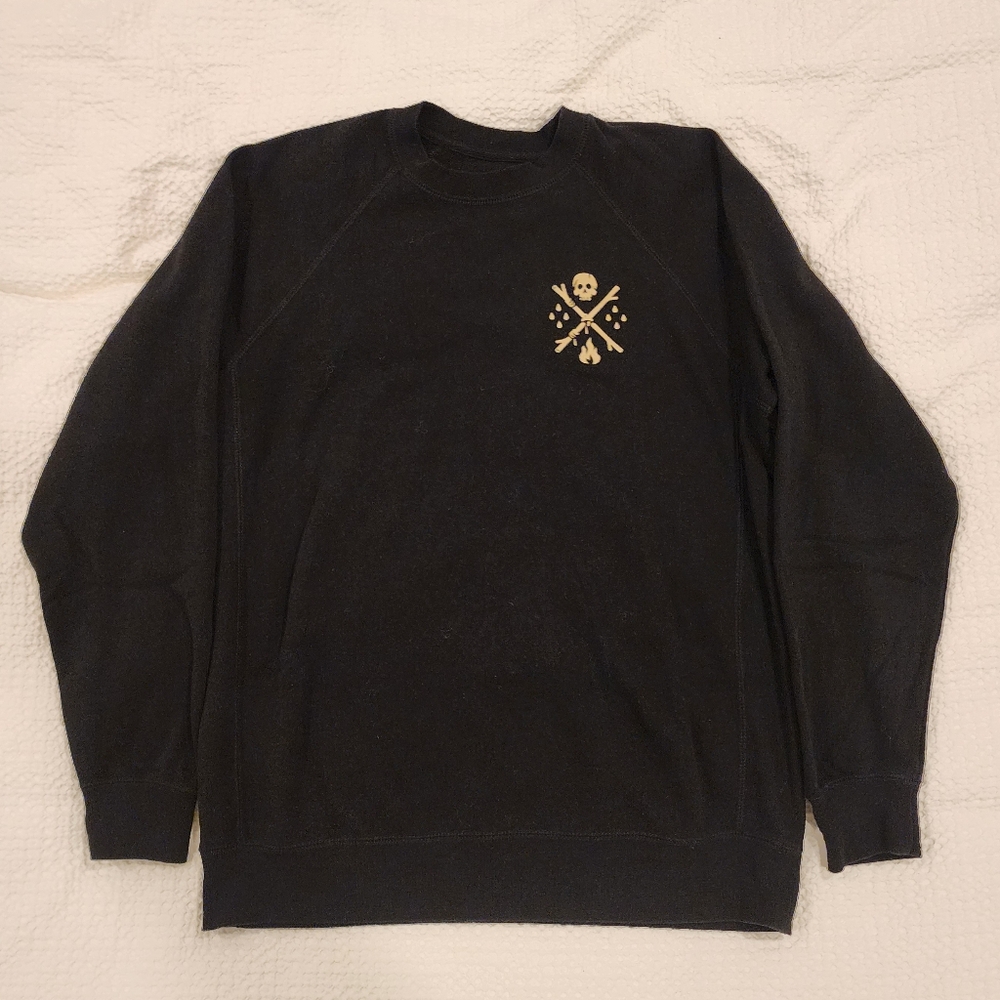 Liquid Death Black Skull Sweatshirt Mens Medium